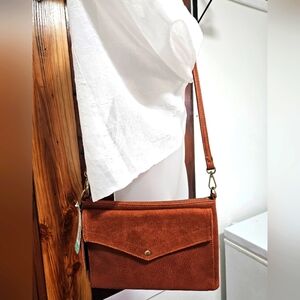 NWT Street Level Brown Leather Crossbody